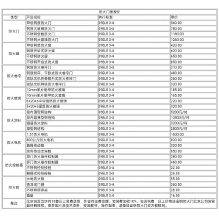 产品报价表